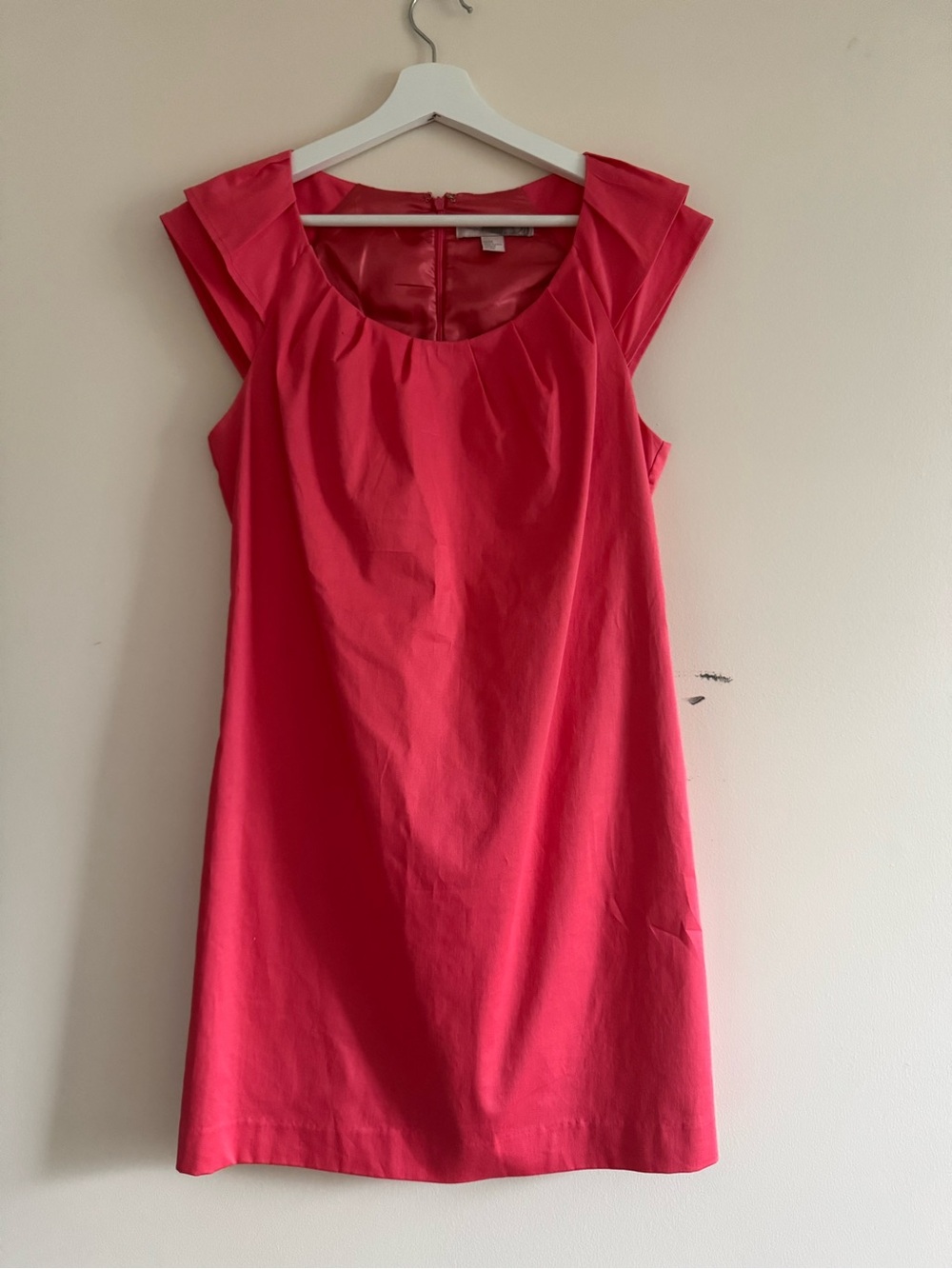 Love 21 Coral Pink Cap-Sleeve Shift Dress